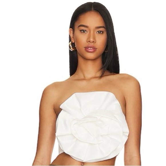 Tops - Designer AiiFOS CAMILA Bustier White NWT FLOWER TOP Sz 8 Avant Garde WEDDING